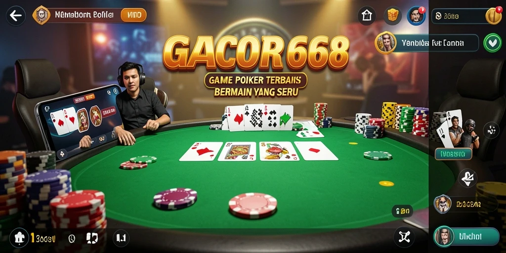 Gameplay menarik GACOR668 dengan suasana Poker yang mendebarkan.