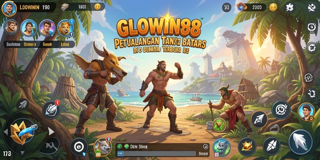 Screenshot GLOWIN88 menampilkan pemandangan dunia terbuka yang menakjubkan dan gameplay mendebarkan.