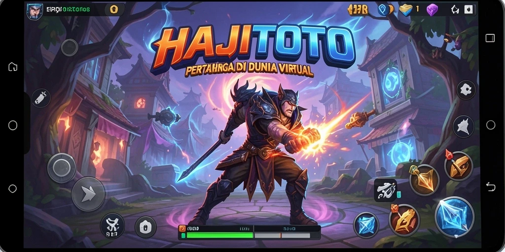 Tangkapan layar gameplay HAJITOTO menampilkan aksi pertarungan yang seru.