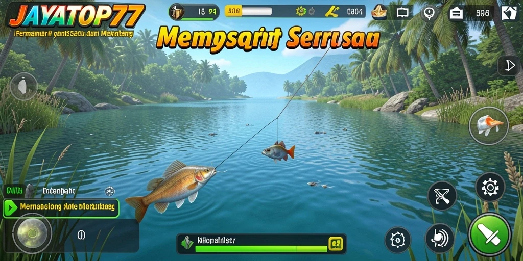 Gameplay JAYATOP77 yang menampilkan pengalaman memancing yang seru.