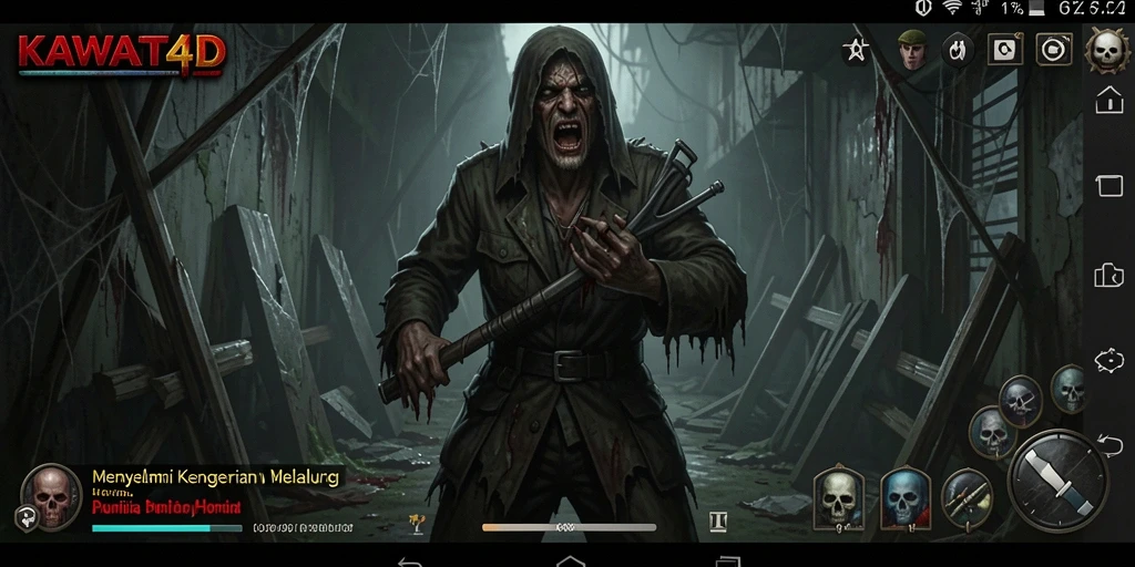 Tangkapan layar gameplay KAWAT4D yang menegangkan di dunia Horror.