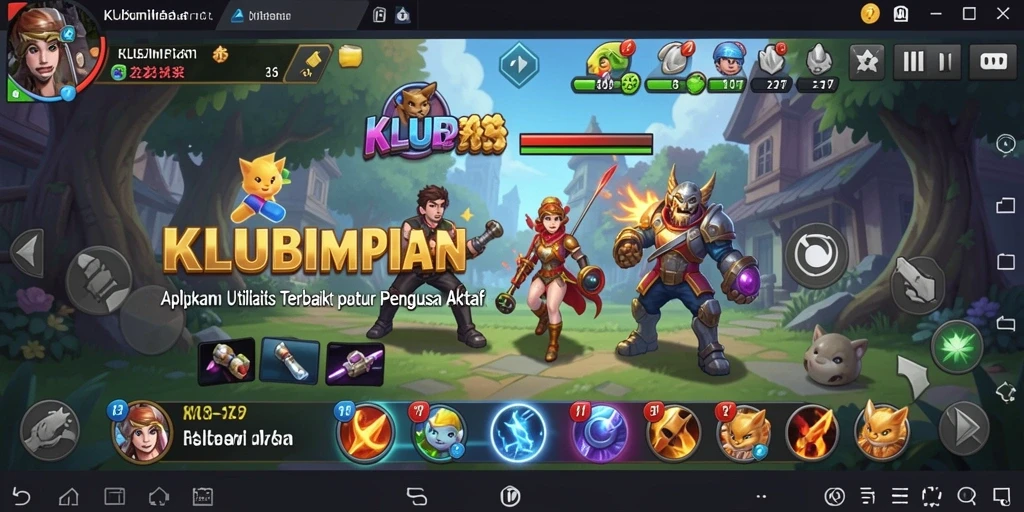 Screenshot aplikasi KLUBIMPIAN dengan antarmuka yang sederhana dan fungsional.