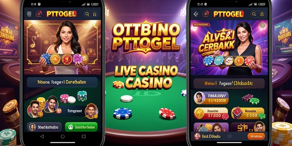 Screenshot gameplay PTTOGEL menampilkan dealer langsung dan pemain yang berinteraksi.
