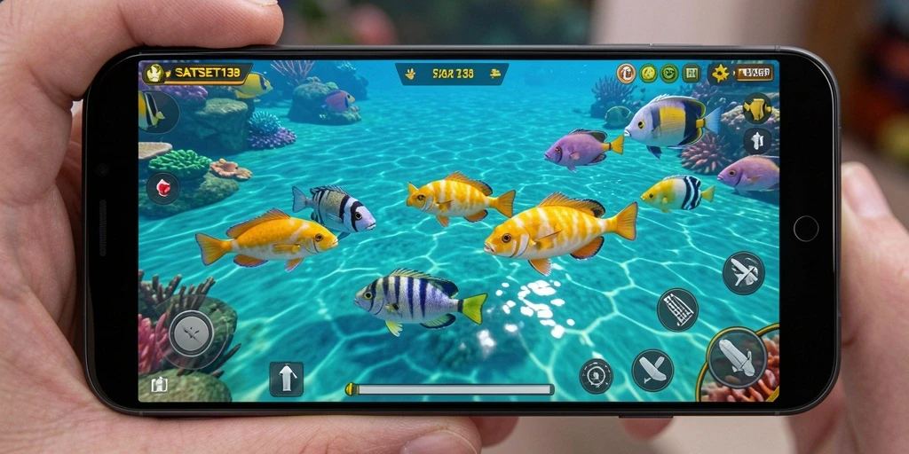 Screenshot SATSET138 menampilkan aksi menembak ikan yang seru.