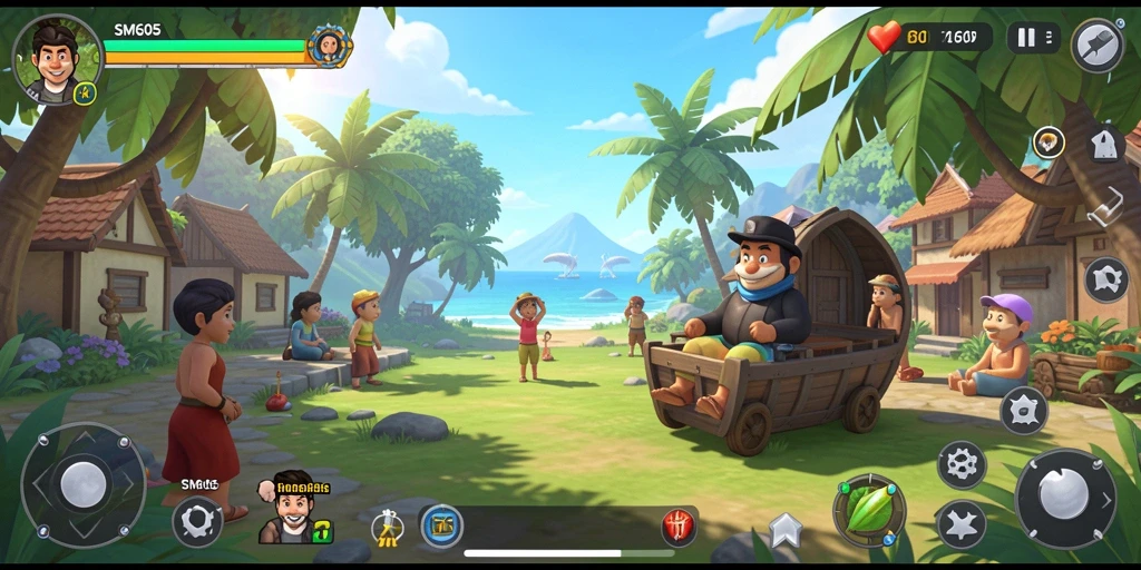 Tampilan gameplay seru dan menghibur dari SM605.
