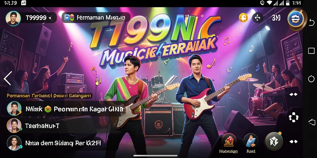 Tangkapan layar gameplay T9999 yang menarik dan penuh warna.