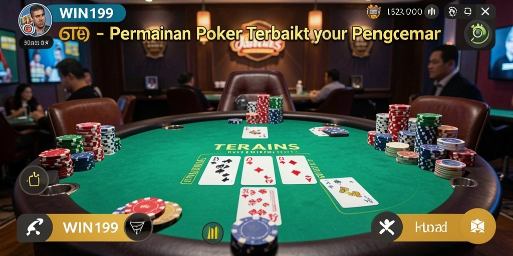 Tampilan gameplay Poker seru di WIN199 dengan pemain yang kompetitif.